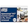Tork Xpressnap Fit White Dispenser Napkin N14, 2-ply, 36 packs x 120 napkins, DX800