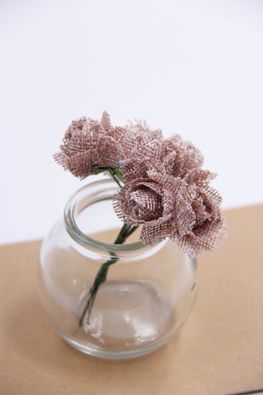 Buy 30pcs Jute Burlap Artificial Flowers Bouquet For Home Wedding Party Wedding Car Decoration Scrapbooking Wreath Fake Flowers Online At Low Prices In India Amazon In