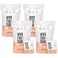 MightyGood. Wipe That Tush On-The-Go Flushable Wet Wipes - 4 Pack, 120 Wipes - Individually Wrapped Extra-Large Wipes with Aloe - Hypoallergenic & Unscented - Septic and Sewer Safe