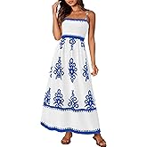 PRETTYGARDEN Summer Dress for Women 2026 Floral Sundress Spaghetti Strap Flowy Beach Vacation Boho Maxi Dresses