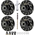 HobbyPark Brass Wheel Weights Spacers Extended Wheel Hex Hubs Offset for TRX4M Upgrades Parts 1/18 RC Crawler (Set of 4)