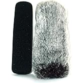 18cm Furry Fur MIC Windshield Windscreen Compatible for Rode Ntg-3 ntg-2 ntg-1 Sony ECM-674 ECM-678 ECM 680s Audio-Technica AT897 Sennheiser MKH416/MKE600 Microphone