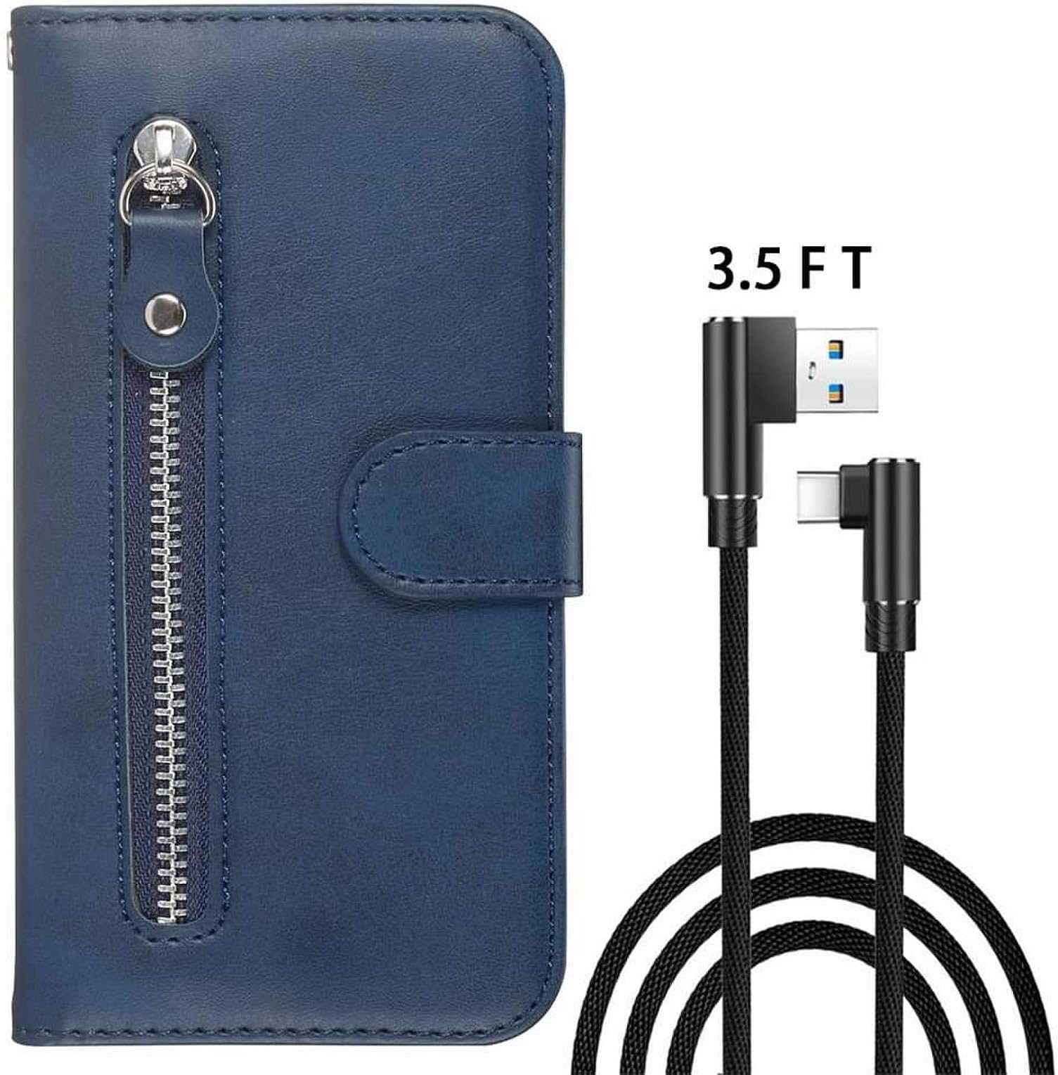 case for Nokia 3V /Nokia 3.2 2019 case,Nokia 3V /Nokia 3.2 2019 Wallet case+1Pack USB Type C Fast Charging Phone Data Cable,3.5FT Charging line Nokia 3V /Nokia 3.2 2019 Dedicated,Blue