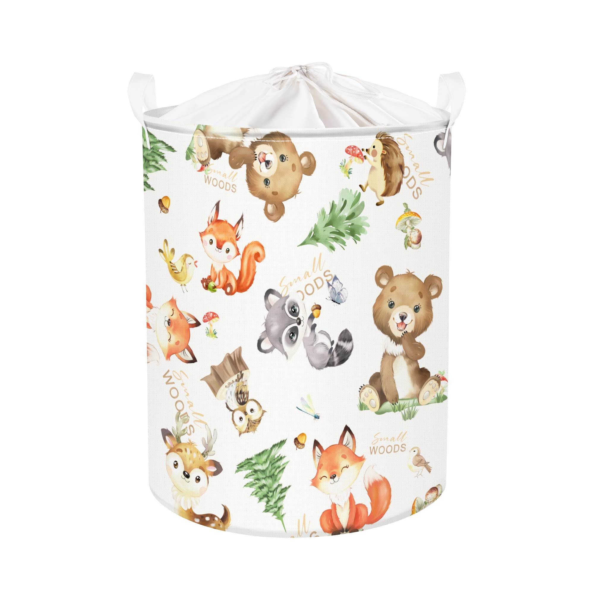 Clastyle Woodland Animals Laundry Hamper Leaf Book Storage Basket for Bathroom Parent Storage Box to Organize Toy Clothes, Koala, 40x50 cm