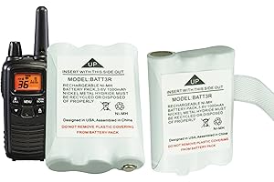 WIRELESSFINEST 2X BATT3R Rechargeable Battery Pack Replacement for Midland BATT3R BATT-3R, AVP14 LXT600 LXT-600 LXT630 LXT630X3 LXT633 T50, T60, T51, T61, T55, T65, X-Talker Walkie Talkie Radios Batteries 1000mAh