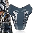 Motorcycle Front Windshield Windscreen Airflow Wind Deflector Compatible with MT07 MT-07 2021 2022 2023 Black