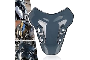 LANQIAN Motorcycle Front Windshield Windscreen Airflow Wind Deflector for MT07 MT-07 2021 2022 2023 Black
