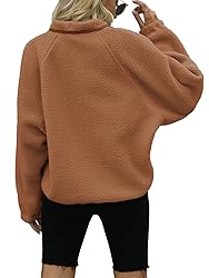 Yanekop Womens Fleece Jacket Fuzzy Long Sleeve