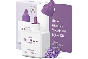 THERAPISPA Nail & Cuticle Oil with Avocado, Jojoba, Biotin & Vitamin E – Nourishes Cuticles, Strengthens Nails & Supports Nail Growth (Lavender, 2.0 fl oz)