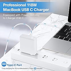 Mac Book Pro Charger - 118W USB C Charger Fast