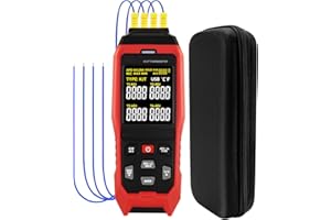 Thermocouple Thermometer Temperature Data Logger 4-Channel K/J/T Type Thermometer with 5000 Groups Data Logging and USB Expor