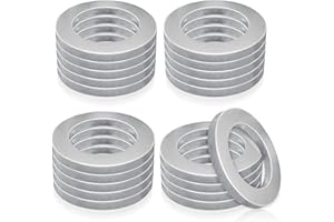Jawmoy Pack-20 Oil Drain Plug Gasket, OEM 9410914000 Aluminum Oil Drain Plug Seals Rings, 0.5" Washer Crush Seal Replacement for Honda (Silver)