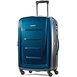 Samsonite Winfield 2 Hardside Luggage with Spinner Wheels, Deep Blue, Checked-Medium 24-Inch