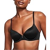 Victoria's Secret Everyday Comfort T Shirt Demi Bra, Smoothing, Bras for Women, Body by Victoria, Black Smooth 34A