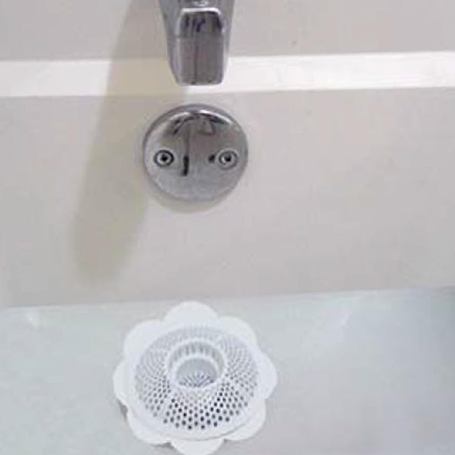 Danco Tub Drain Protector Hair Catcher | Strainer | Bathtub Drain Snake, Snare and Auger | Hair Drain Clog Prevention (10306), White: Home & Kitchen