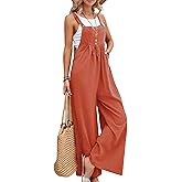 Zontroldy Bib Overalls Women Cotton Loose Summer Wide Leg Pants Jumpsuit Rompers for Women