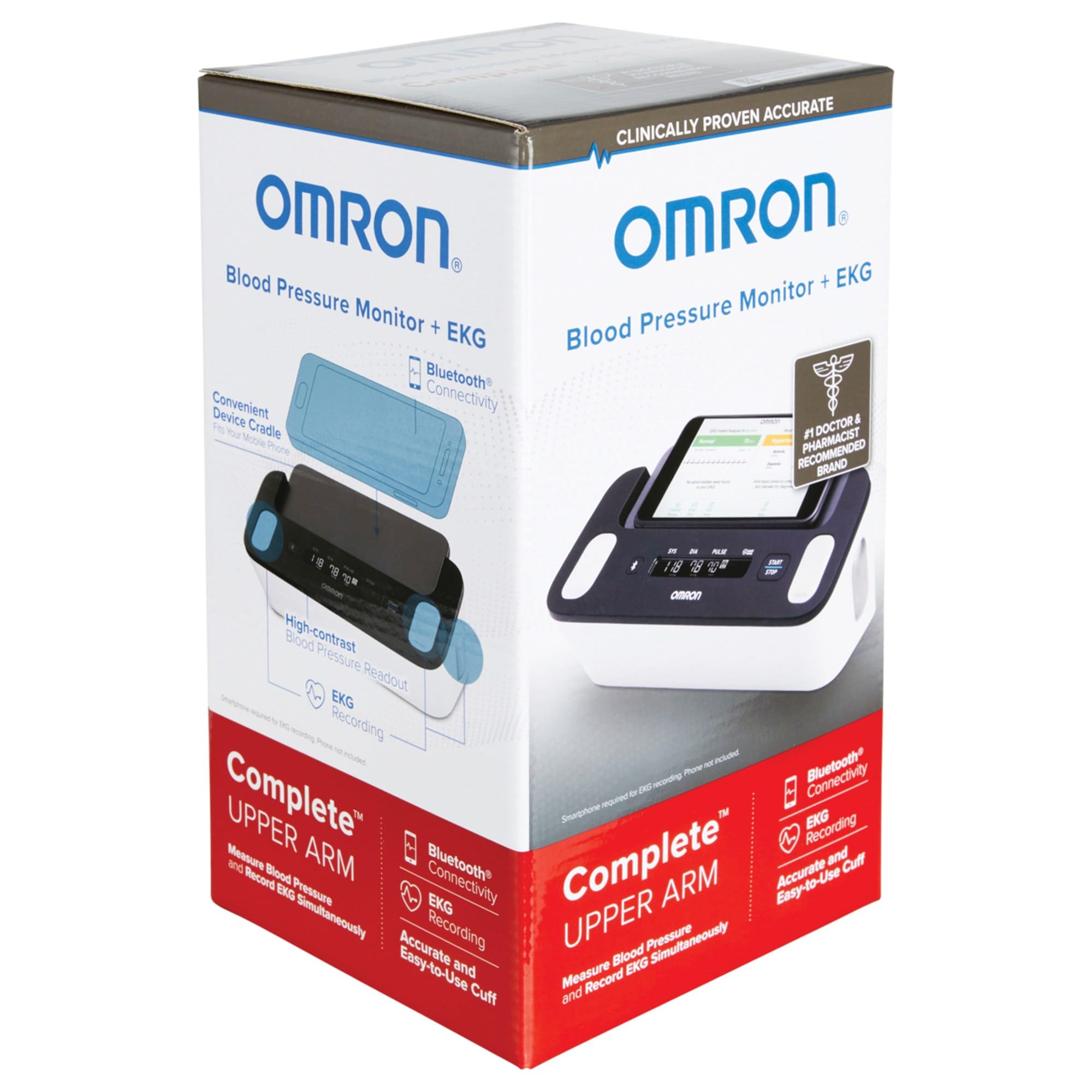 Omron Complete 2-in-1 Blood Pressure Monitor + EKG for Home Use & Upper Arm Blood Pressure Cuff - #1 Doctor & Pharmacist Recommended Brand - Clinically Validated - Connect App