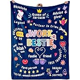 Purdicra Appreciation Gifts for Friends/Sister/Coworkers, Coworker Thank You Gifts for Women, Work Bestie Gifts for Women, Work Bestie Throw Blanket for Couch 60" x 50"
