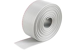 uxcell Flat Ribbon Cable 16P Gray Wire 1.27mm Pitch 2 Meters Long