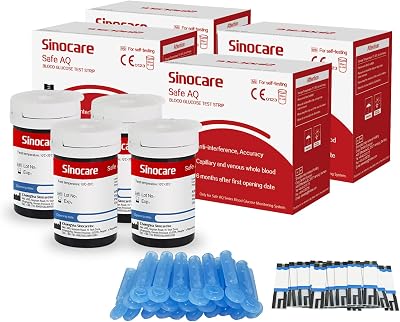 Sinocare Safe AQ Blood Glucose Test Strips 50pcs for Safe AQ Smart/Voice