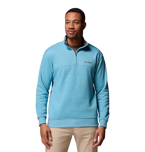 Columbia Mens Hart Mountain II Half Zip Fleece Jacket, Vintage Blue Heather, XX-Large