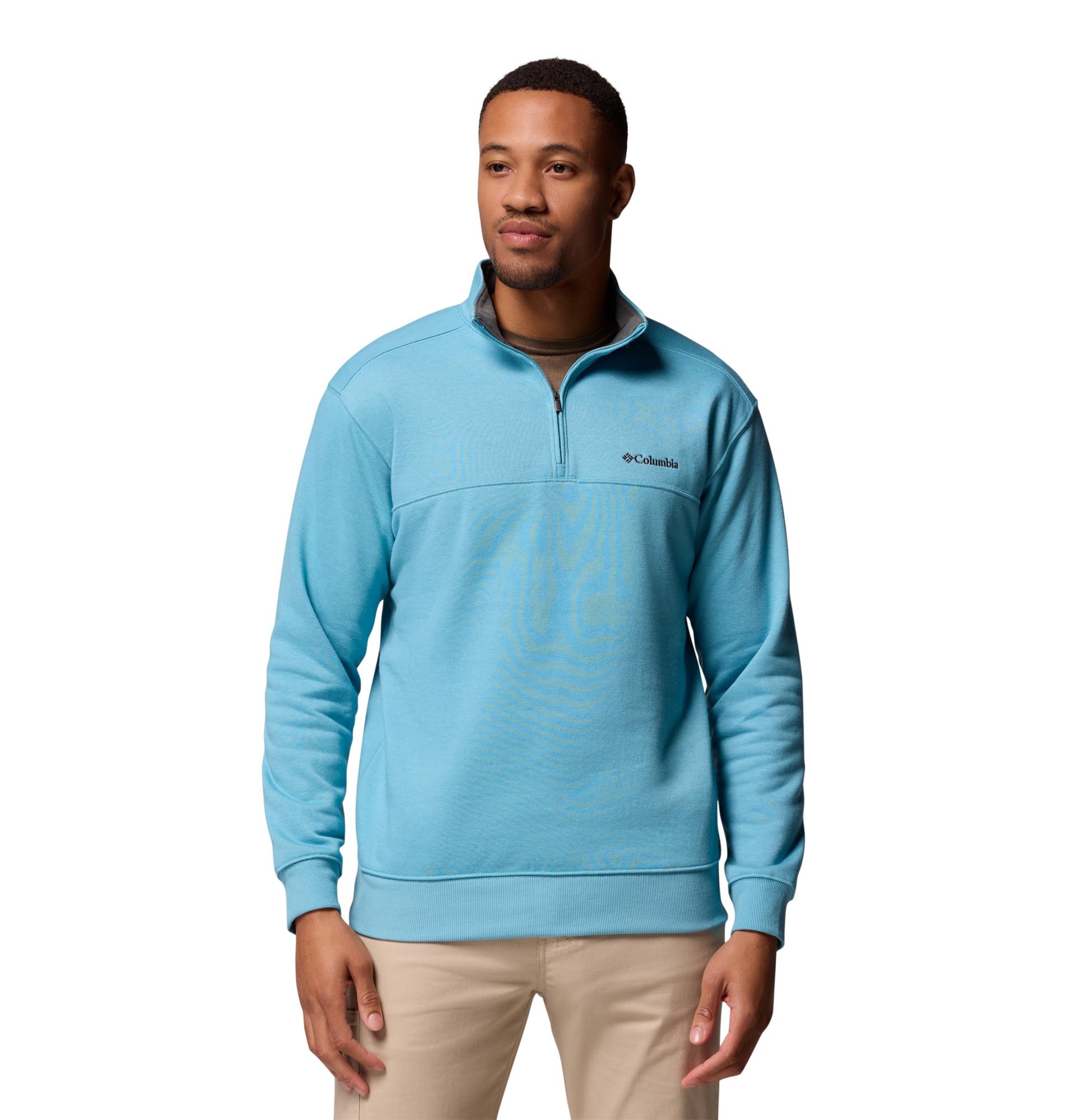 Columbia Mens Hart Mountain II Half Zip Fleece Jacket, Vintage Blue Heather, X-Large Image