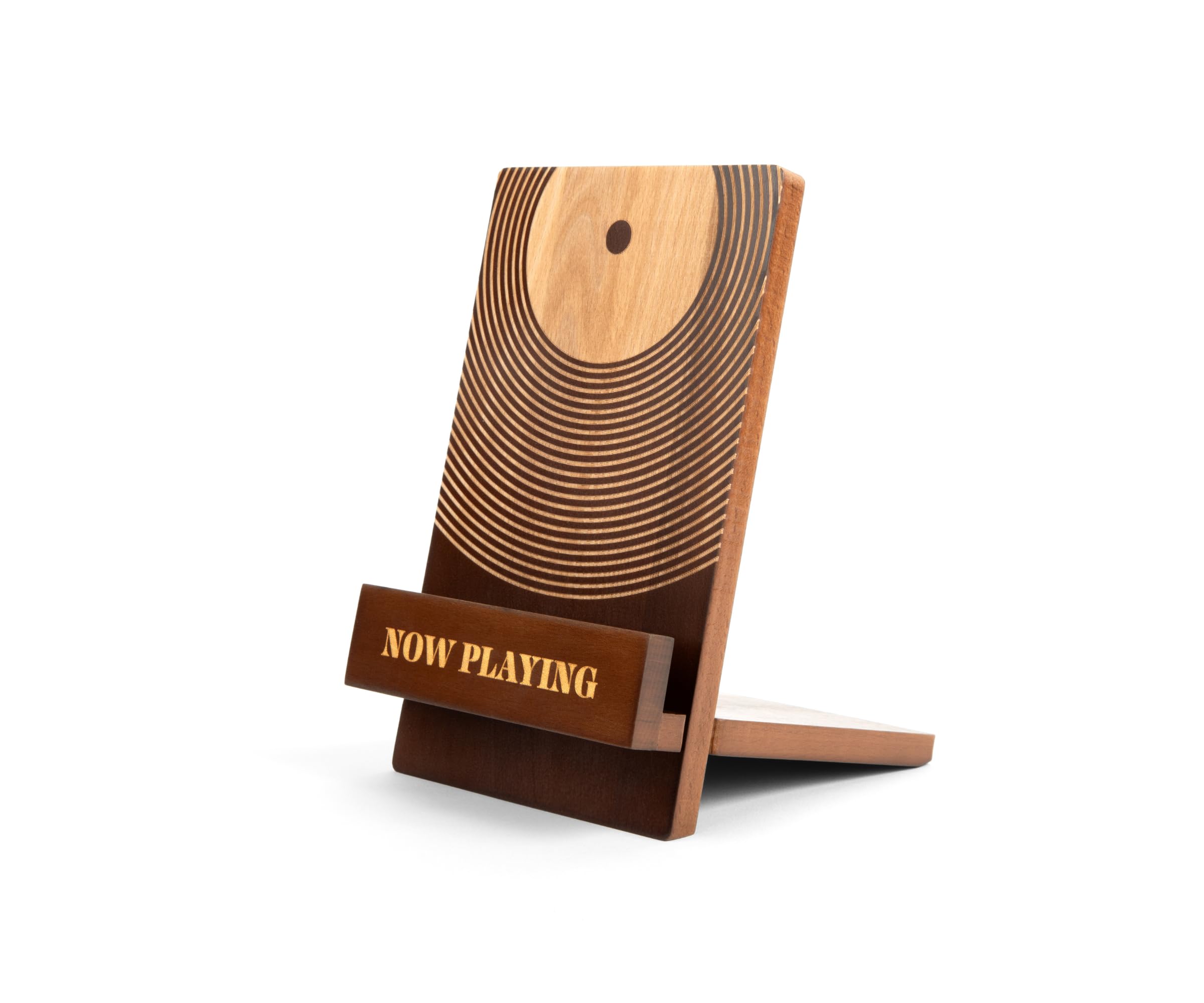 Photo 1 of Now Playing Vinyl Record Stand: Classic Wood Record Holder - Vinyl Accessories for LP enthusiasts - Album and LP Holder