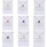 VIRAVENTO Butterfly Necklaces for Women 9Pcs Colorful Butterfly Necklace Set Butterfly Pendant Necklace Trendy Chain Necklace