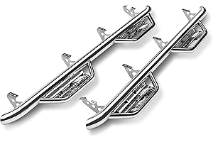 N-Fab Podium SS Steps | Polished Stainless Steel, Cab Length | HPC1980CC-SS | Fits 2019-2023 Chevrolet/GMC 1500, 2020-2021 2500/3500 Next Generation Crew Cab All Beds, SRW/DRW Gas/Diesel