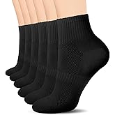 Ipletix 6 Pairs Ankle Socks for Women, Cotton Breathable Soft Casual Athletic Socks