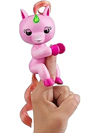 WowWee Fingerlings Light up Unicorn JoJo (Pink) -Friendly Interactive Toy