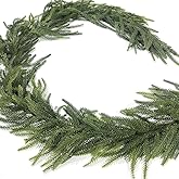 6 Ft Artificial Pine Garland Realistic Faux Christmas Garland for Christmas Mantle Table Front Door Decorations