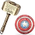 Fidget Chain Hammer Spinners Metal Cool Finger Hand Spinner Fidget Cube Block Anxiety Toy Focus Copper Fidget Toys Fingertip Gyro Stress Relief for Kids Adults(Bronze)