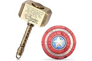 GAMTEC Fidget Chain Hammer Spinners Metal Cool Finger Hand Spinner Fidget Cube Block Anxiety Toy Focus Copper Fidget Toys Fingertip Gyro Stress Relief for Kids Adults(Bronze)