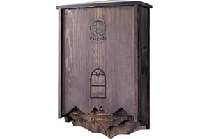 EXTGUDS Wooden Bat Houses for Outdoors,Bat Boxes for Outside,Bat House Kit,Bat Shelter with Exquisite Design and Easy Installation