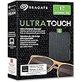 Seagate Ultra Touch SSD 1TB External Solid State Drive Portable - Black USB-C USB 3.0 for PC MAC and Seagate Mobile Touch app for Android, Mylio, Adobe, & 3-Year Rescue Service (STJW1000401)