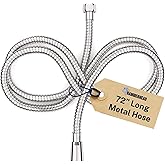 HammerHead Showers Solid Metal Shower Hose Attachment for Showerhead, Extra-Long 72-Inch Universal Replacement Hose for Hand 