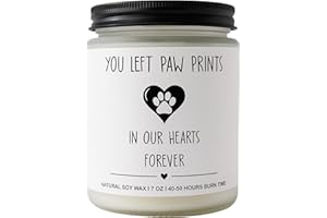 Pawdoer Dog Memorial Gifts for Loss of Dog, Soy Wax Scented Pet Memorial Candle, Sympathy Gift for Doggie Passing Away, Thoughtful Bereavement Remembrance Grief Condolence Present for Pet Lovers