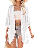 Yekaty Womens White Cardigan 3XL Lightweight Open