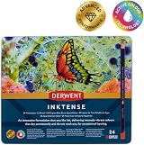 Derwent Inktense Permanent Watercolour Pencils 24 Tin Set 4mm Core view 3