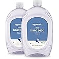 Amazon Basics Gentle & Mild Clear Liquid Hand Soap Refill, Triclosan-Free, 50 Fl Oz (Pack of 2) (Previously Solimo)