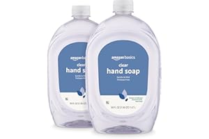 Amazon Basics Gentle & Mild Clear Liquid Hand Soap Refill, Triclosan-Free, 50 Fluid Ounces, 2-Pack (Previously Solimo)