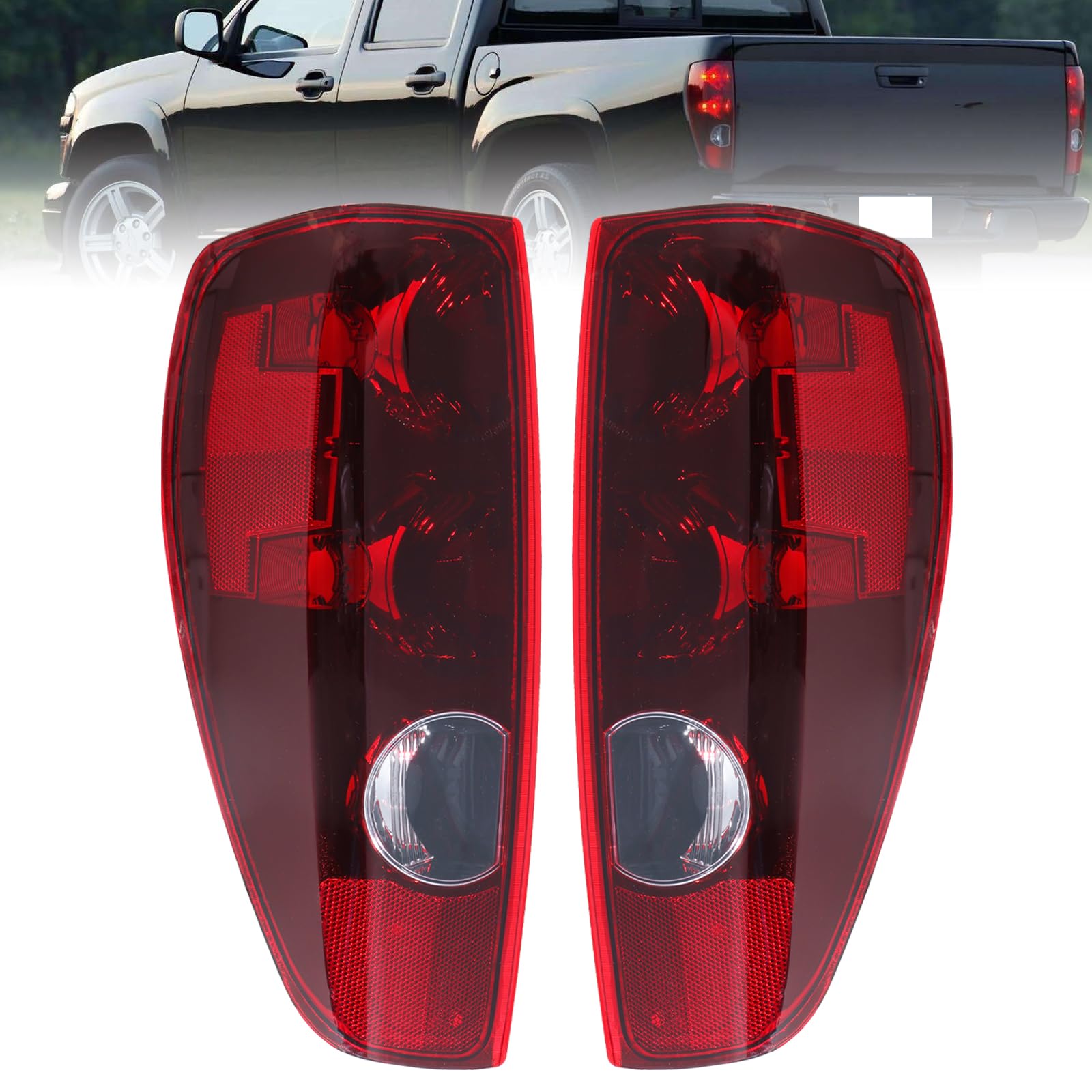Photo 1 of Boine Tail Light Compatible With Chevrolet Chevy Colorado GMC Canyon 2004-2012 Isuzu Driver and Passenger Side Rear Light Housing Brake Lamps Replaces GM2801164