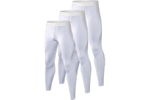 SPVISE 1 or 3 Pack Men's Sports Compression Pants Running Workout Leggings Dry Fit Gym Basketball Athletic Base Layer Bottoms