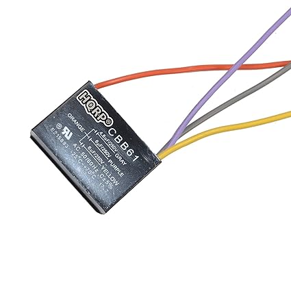 Hqrp Capacitor For Hampton Bay Ceiling Fan 4 8uf 6uf 6uf 4 Wire Plus Hqrp Coaster