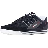 Alpine Swiss Men&rsquo;s Retro Sneakers | Euro Vintage Inspired Low Top Shoes with Suede Trim | Stefan Fashion Sneakers | Streetwear Casual Tennis Shoes