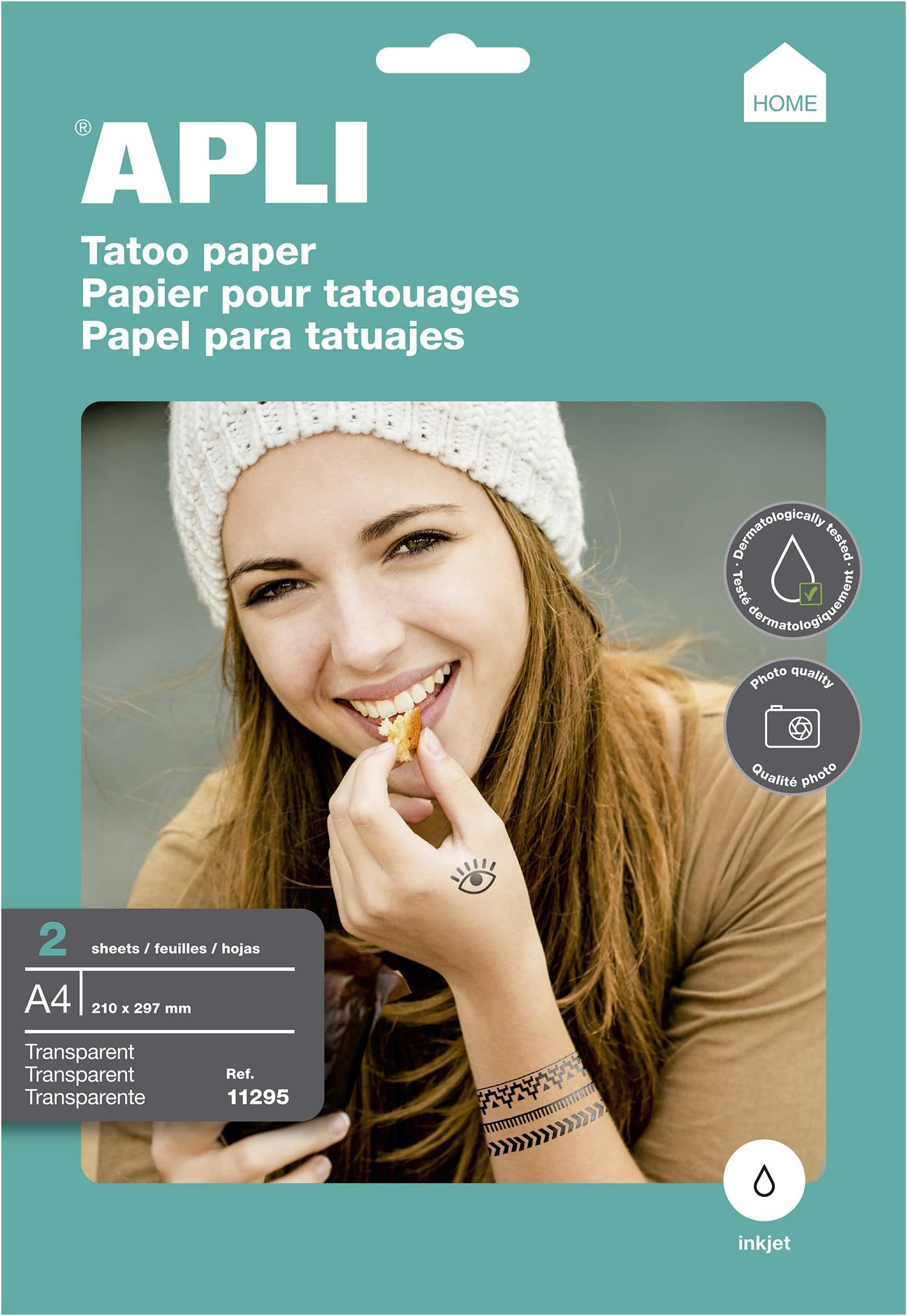 APLI Paper for Printing Tattoos A4 2hojas Inkjet