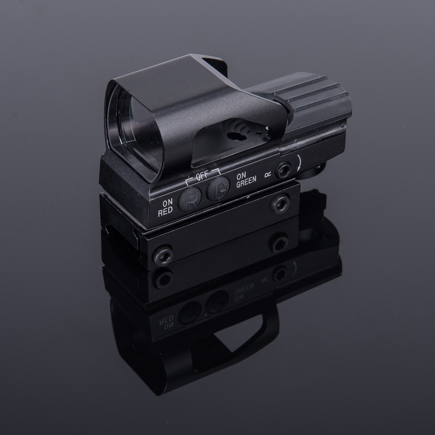 HIRAM 416x50 AO Rifle Scope Combo with Green Laser, Reflex Sight, and