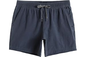 maamgic Men's 5 inch Inseam Shorts Pull-On Relaxed Fit Comfort Stretch Short Shorts with Pocket