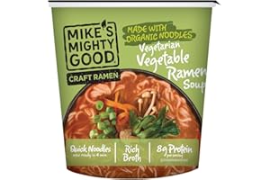 Mike's Mighty Good Vegetarian Ramen Vegetable Soup - Instant Ramen Noodles Cups - Organic Instant Noodles - Vegan Soup - 1.9 Ounces - 6 Pack